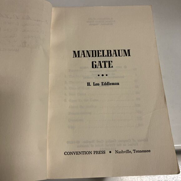Mandelbaum Gate - 1963 Baptist Softcover by H. Leo Eddleman - Picture 6 of 8